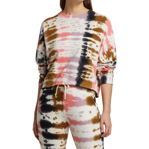 Venta al por mayor de moda de primera calidad reversible Tie Dye Print sudaderas para mujeres - Product Image 3