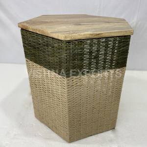 Taburete de mesa de centro de cuerda de yute tejido a mano de diseño moderno muebles de sala de estar para el hogar - Product Image 2