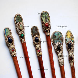 Varitas de pelo de arcilla polimérica para niña, accesorios para el cabello de alta calidad, varita curativa natural - Product Image 2