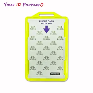 Жесткий пластиковый держатель для удостоверения личности, блокирующий держатель для значков