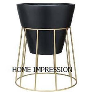 Jardinière ronde de luxe moderne pour l'extérieur jardinière design en métal faite à la main jardinières indiennes support grand accessoires de décoration de jardin - Product Image 6