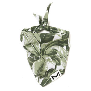 Bavoir en forme de Triangle pour animaux, lavable, réversible, Logo personnalisé, pour chiens et chats, impression Jungle, vert, 1 pièce - Product Image 1