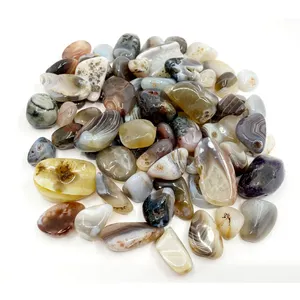 Hot Selling Top Kwaliteit Grey Kleur Meerdere Gebruik Crystal Stone Healing Botswana Agaat Een Trommelstenen