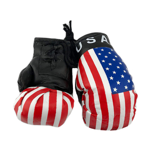 Guantes de boxeo Mini para coche, promoción, llavero colgante en espejo, PU - Product Image 2