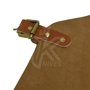 Delantal de Chef con correa de cuero en la espalda cruzada cómodo Unisex lona de algodón lavada a la moda para cocina y hornear para trabajo de herramientas - Product Image 4