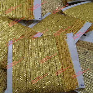 Jacquard Iglesia cinta litúrgica, oro metálico Hex Galloon trim for vestments - Product Image 6