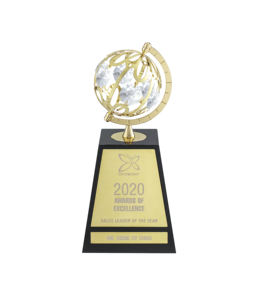 Crystocraft, trofeo de hierro chapado en oro personalizado, premio de cristal de Metal, recuerdo de Europa, globo de cristales de corte brillante decorado - Product Image 2