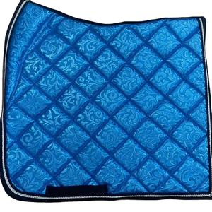 Tapis de selle de cheval de luxe s'épanouir tissu lavable conceptions personnalisées tailles Logo équestre polycoton doublure Durable - Product Image 2