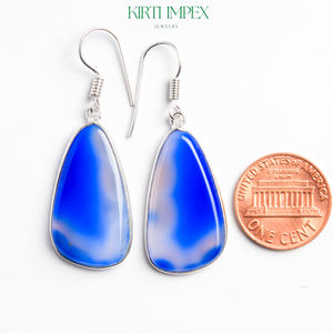 Vente directe d'usine Sardonyx cristal lunette ensemble boucles d'oreilles multicolore français crochet argent plaqué or pour les détaillants de cadeaux américains - Product Image 2