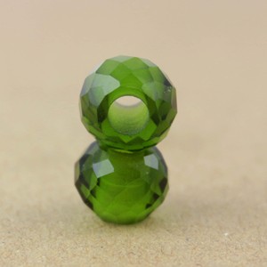 Peridoto hydro rondelle-cristales de piedras preciosas facetadas, piedras curativas hechas a mano, cuentas de cristales de agujero grande - Product Image 3