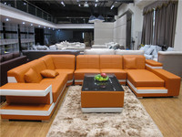Canapé d'angle en cuir, article importé doré, design c, A826 #, 2019