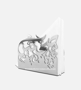 Hot Selling Napkin Holder for Home Hotel & Restaurant Tissue Holder & Ring Silver Polished Stainless Steel Tissue Holder - Product Image 3