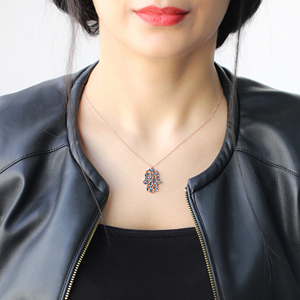 Pendentif délicat Design Hamsa en gros, bijoux en argent Sterling 925 faits à la main à la mode - Product Image 3