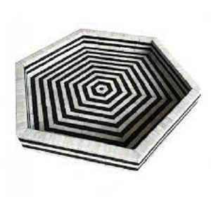 Plateau de service 1 pièce, incrustation d'os, meubles de maison, Design floral tendance, plateau de service - Product Image 1