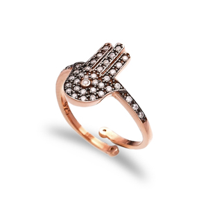 Hamsa Shape Adjustable <b>Ring</b> <b>Open</b> <b>Ring</b> Design Silver Adjustable <b>Ring</b> in Turkish Wholesale Handcrafted Silver Jewelry - Product Image 1