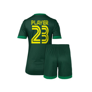 Conjunto de fútbol en blanco y verde para niños, Jersey de fútbol para niños, sublimación, cantidad personalizada de Australia, EE. UU., Fedex, tecnología de malla OEM - Product Image 2