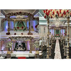 Décoration de Mandap de Mariage Hindou Doré Avni – Traditionnel Indien, en FRP, Glamour, pour Mariages en Californie - Product Image 1