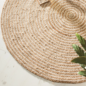 Handmade Eco-friendly Natural Round Bordered Straw Decor Floor Water Hyacinth <b>Rug</b> Classic Style Wholesale in Vietnam - Product Image 3