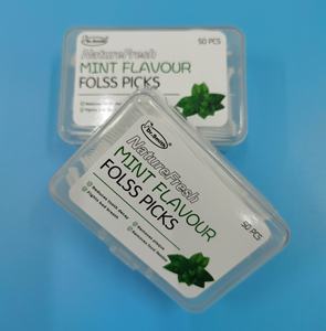 50 adet çevre dostu nane lezzet diş diş ipi yüksek kalite ucuz özel bir kutu paketi - Product Image 1