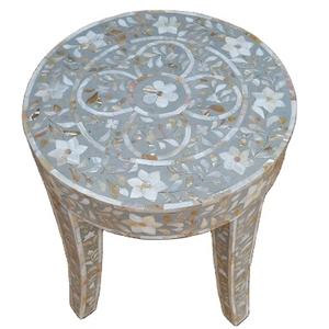 โต๊ะกาแฟสีเทาฝังมุกแม่จาก Tradnary - Product Image 1