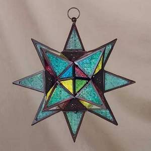New Handmade Decorative Small Copper and Glass <b>Star</b> <b>Light</b> Fixture in Best Quality - Product Image 2