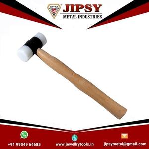 Martillo de texturización de doble cara con mango de madera, herramienta de artesanía de joyería, diseño de superficie de Metal, martillo a cuadros y patrones de tiras - Product Image 5