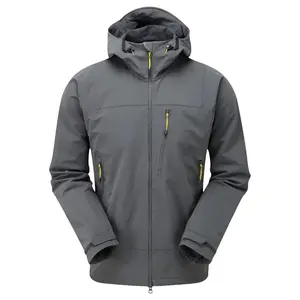 grey color classic polyester spandex custom soft shell soft shell jacket men for menwaterproof breathable Mens Softshell Jacket,