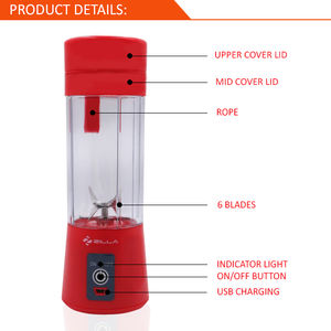 Minilicuadora eléctrica recargable con USB, exprimidor <span class=keywords><strong>de</strong></span> frutas, 380ML - Product Image 2