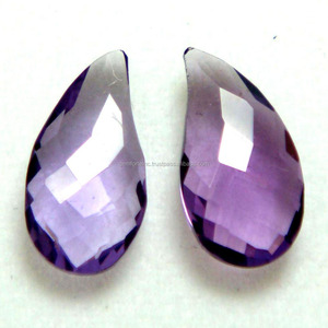 Ametiste violette 100% naturelle, pierre semi-précieuse en vrac, forme coussin, taille facettée, qualité supérieure, vente en gros GEMFORTE INC - Product Image 5