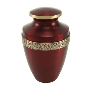 Grecian Red Brass Cremation Urn Metal Cremation Urns