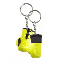 Mini gant de boxe promotionnel porte-clés cuir PU acier inoxydable PVC plastique métal argenté-Mini gant de boxe argenté personnalisable