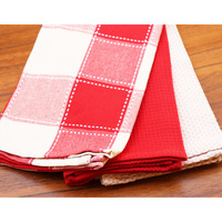 Serviettes de cuisine 100 % coton pur, qualité commerciale, écologiques, durables, séchage rapide, pour la table, tissées