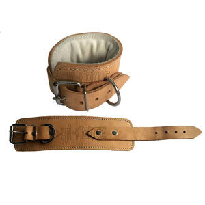 Cuero Logotipo personalizado Fitness Gimnasio Tobilleras Heavy Duty Cable Máquinas Accesorio Tobilleras - Product Image 1