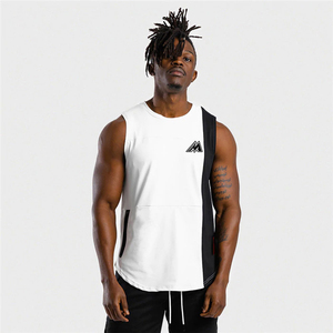 Summer Open Side Sleeveless Top Active Muscle Sports <b>Vest</b> Undershirts Mens Casual Loose Fitness Workout Tank Tops for Men - Product Image 5