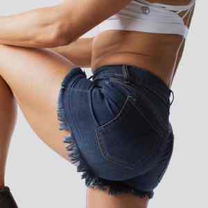 Fashion OEM <b>Jeans</b> Womens Booty Shorts Sweat-Wicking Training Shorts With Trendy Design for Enhanced Performance - Product Image 6