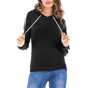 Venta al por mayor Plain Hoodie Crew Neck Women's Pullover Moda Mujer Sudadera Casual Anti-pilling transpirable sudaderas con capucha para mujer - Product Image 2
