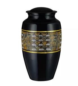 Urnes de crémation adultes en métal en laiton de nickel gravées modernes pour les urnes de souvenir d'approvisionnement funéraire pour les cendres humaines - Product Image 4