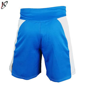 OEM <b>White</b> Blue Design Sublimated MMA and Boxing <b>Shorts</b> for Male and Female Athletes New Fighting and <b>Gym</b> Wear - Product Image 2