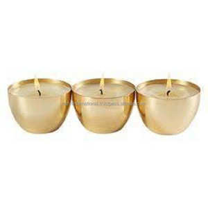 Bol à bougie de qualité supérieure en gros enduit de poudre d'or - Product Image 5