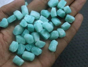 Amazonita Natural, cristal verde sin tratamiento, 12-14 MM, calidad increíble, 25 piezas - Product Image 6
