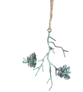 Adorno colgante de METAL con diseño de hojas y flores para Navidad, decoración de árbol de Navidad de alta calidad - Product Image 1