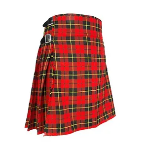 8 quintal tartan bonito vermelho e preto homens kilt highland tartan kilt