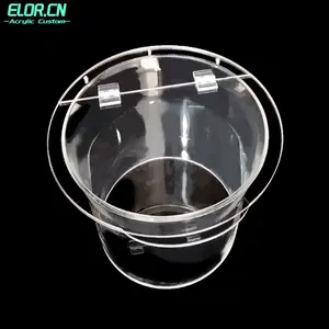 ELOR Exclusive Custom Sealed Acrylic Candy Bins Cylinder Conical Shape Sugar Storage Box Food Nut Container For Candy Store