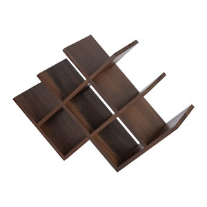 Elegant 6-Bottle Acacia Wooden Wine <b>Rack</b> Coolers & Chillers for <b>Bar</b> Restaurant Hotel Home Decor Parties Bottle Holder - Product Image 2