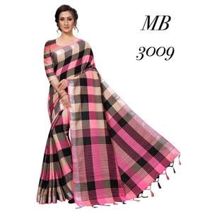 Saree en coton et soie vêtements indiens et pakistanais - Product Image 2