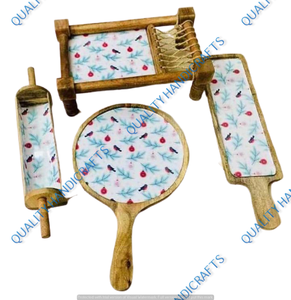 Bloques de cortar de madera envueltos en resina de diseño único Artesanías de calidad para la cocina casera de La India para cortar madera - Product Image 1