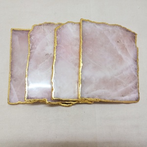 Rose Quartz Gemstone Platters <b>for</b> Home <b>Decoration</b> and Interior Designers Available in a Large Assortment of Custom Made Sizes - Product Image 6