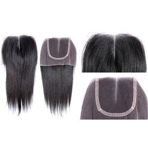 Alta calidad 5x5 cierre Remy Hair Topper Blackstraight Color de cabello natural sin bordes hermosa parte superior recta de Vietnam - Product Image 2