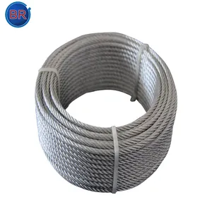 Cable de acero galvanizado de alta tensión, 12mm, 16mm, 6x12, 6x19, producto de fábrica