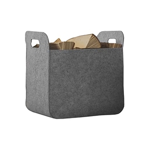 Bolso de mano de mujer ecológico personalizado, fieltro reciclado plegable con asa hecho en Vietnam, tipo de cierre abierto - Product Image 1